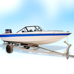 CHAPRAL BOAT WITH A TROLLEY & DUSK COVER (WHITE)