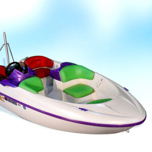 YAMAHA EXCITER BOAT WITH A TROLLEY & DUSK COVER (Purple & White)